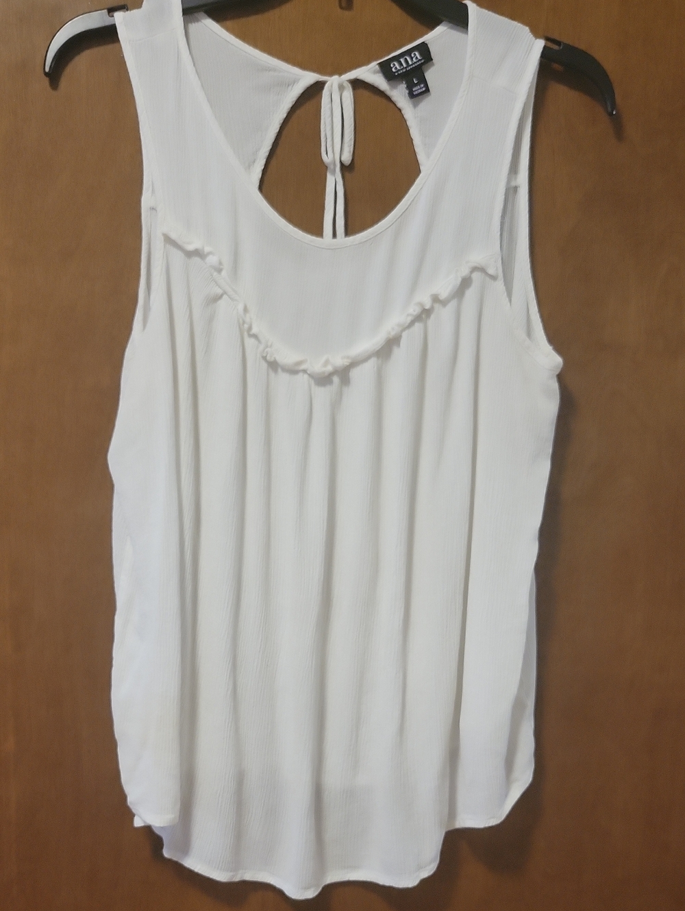 A.N.A. White Sleeveless Blouse L